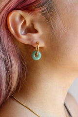 Basic Hoop Earrings/Aventurine