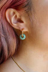 Basic Hoop Earrings/Aventurine