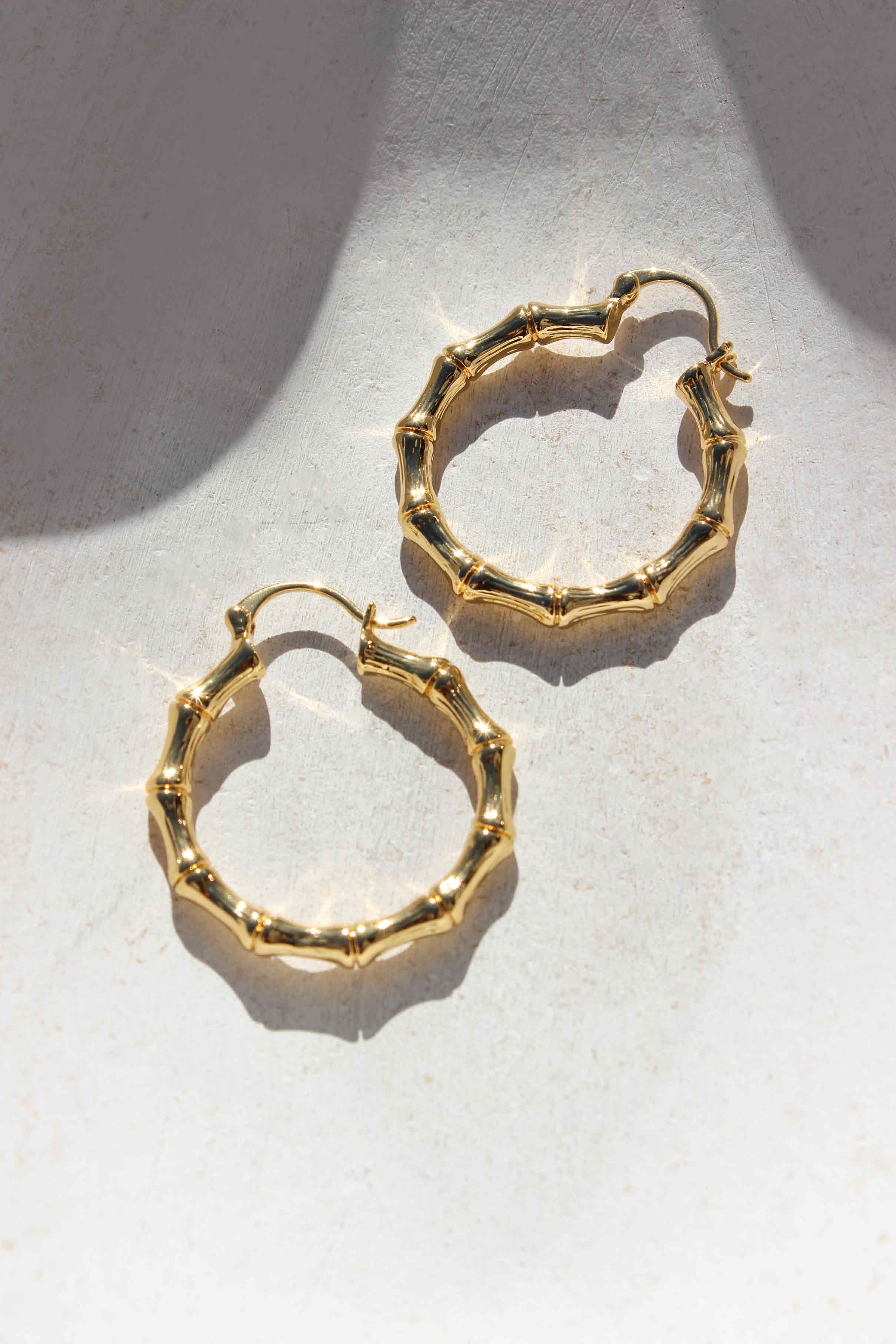 Bamboo Hoop Earrings