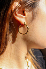 Bamboo Hoop Earrings