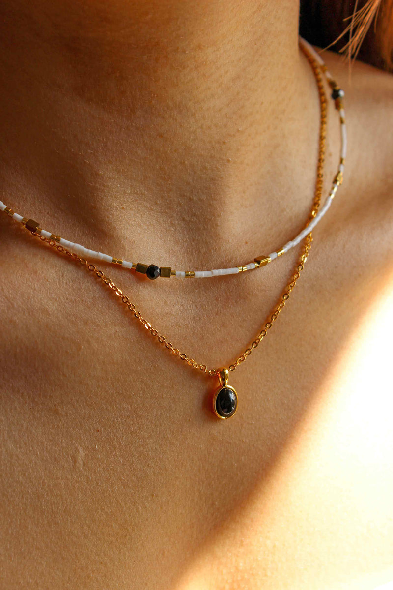 Black Onyx Necklace Set