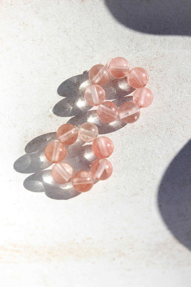 Earrings Charm/Rose Quartz