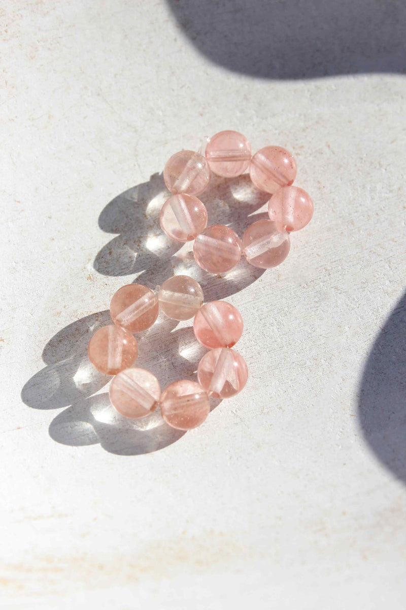 Earrings Charm/Rose Quartz