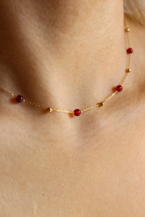 Crimson Christmas Necklace