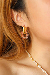 Earrings Charm/Rose Quartz