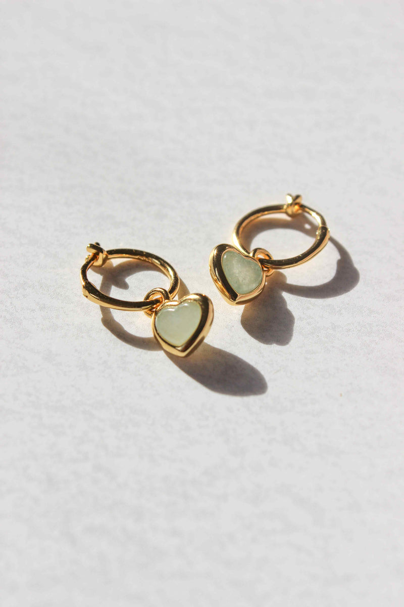 Heartfelt Earrings/Mint