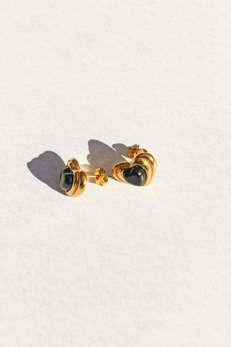 Onyx Love Earrings