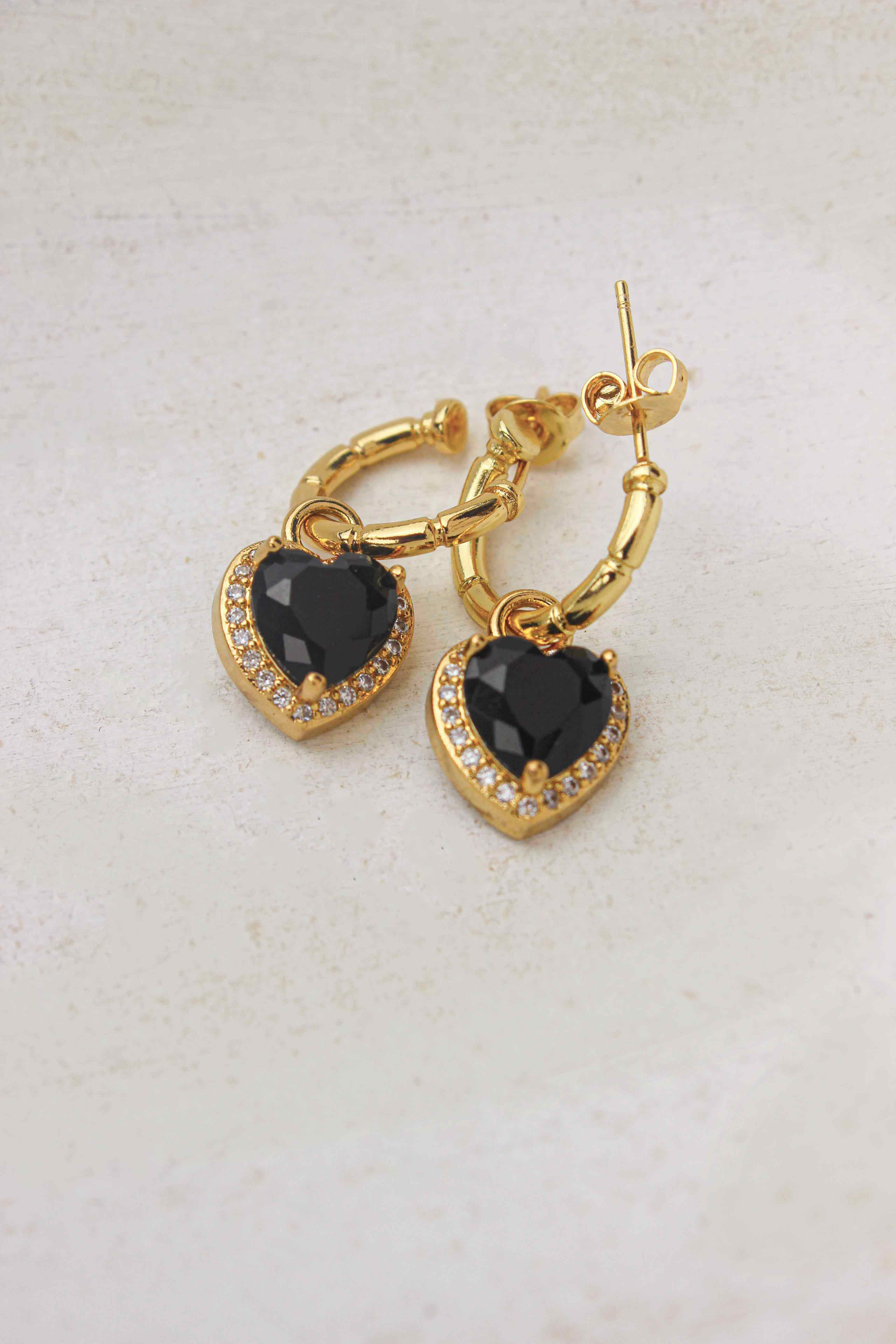 Heart Rays Dangle Earrings