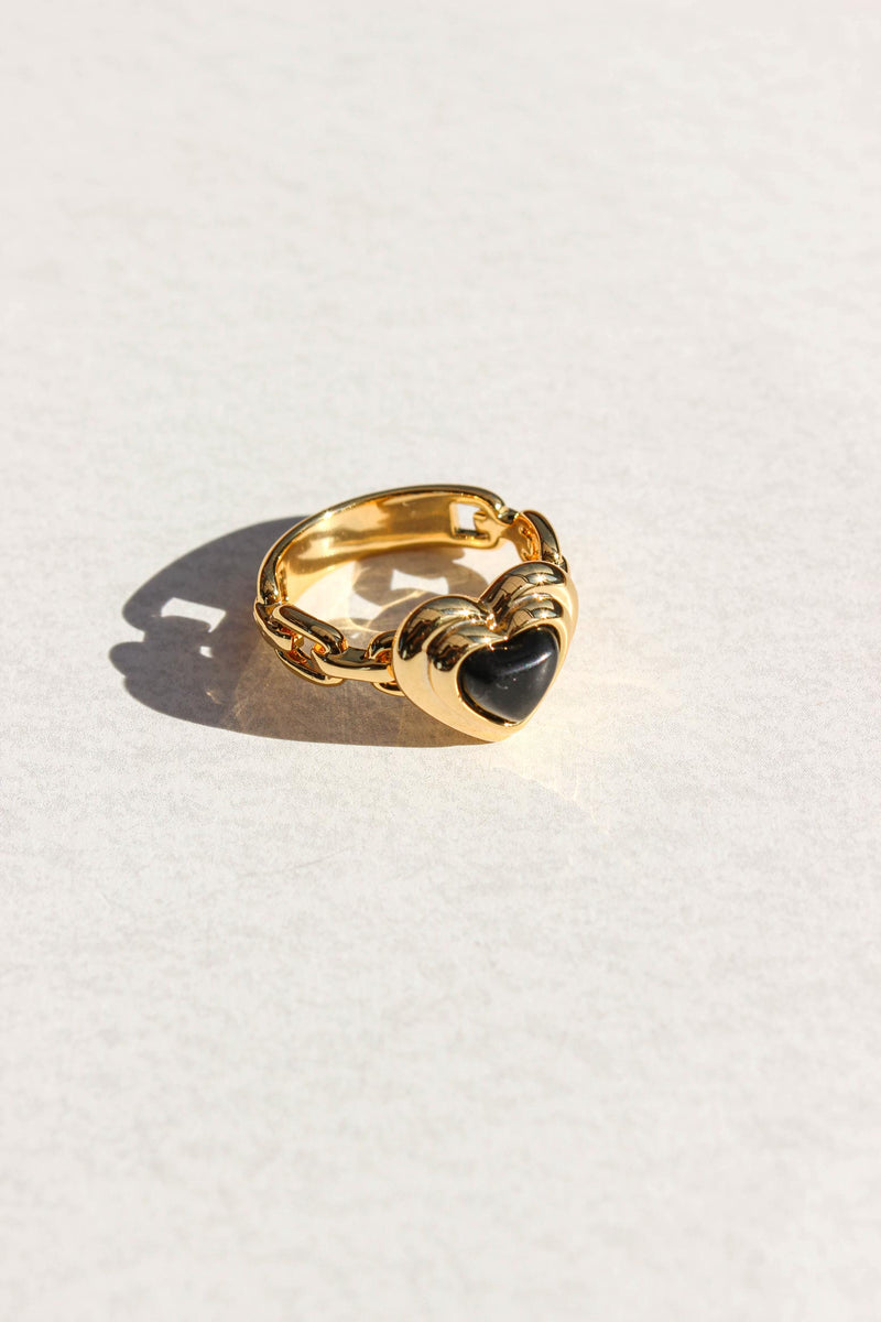 Onyx Love Ring