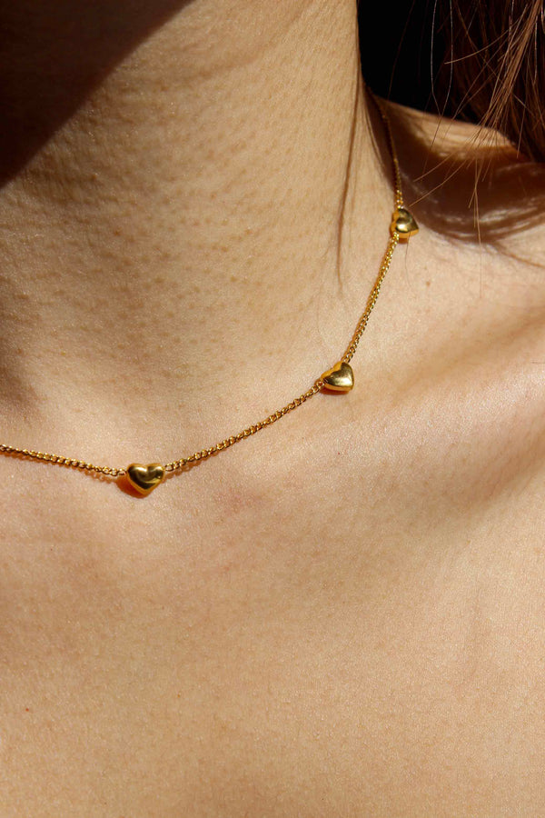 Eternal Heart Necklace and Bracelet Set