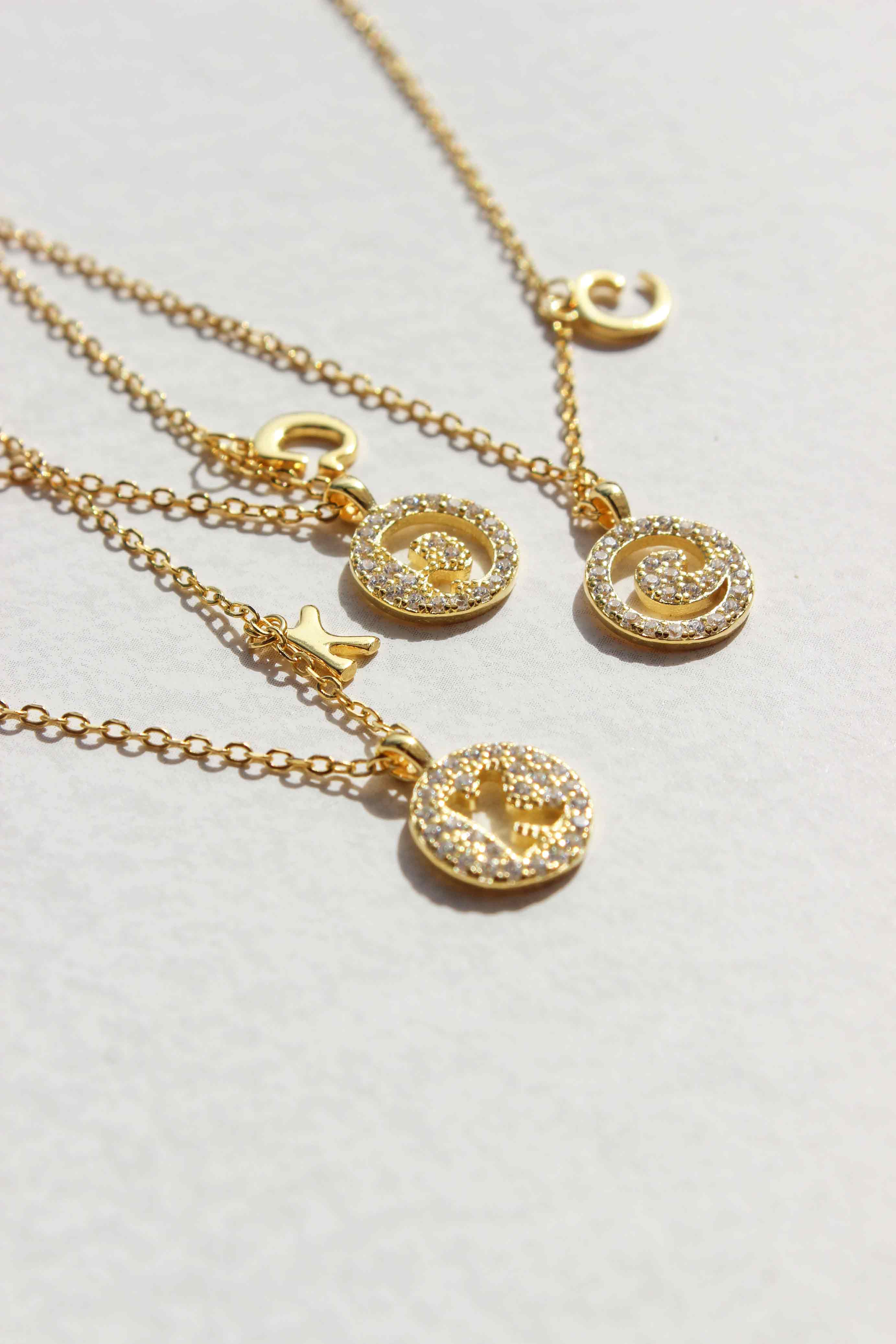 Round Initial Necklace