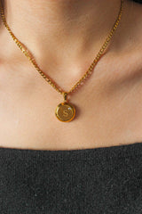 Necklace Charm/Round Initial