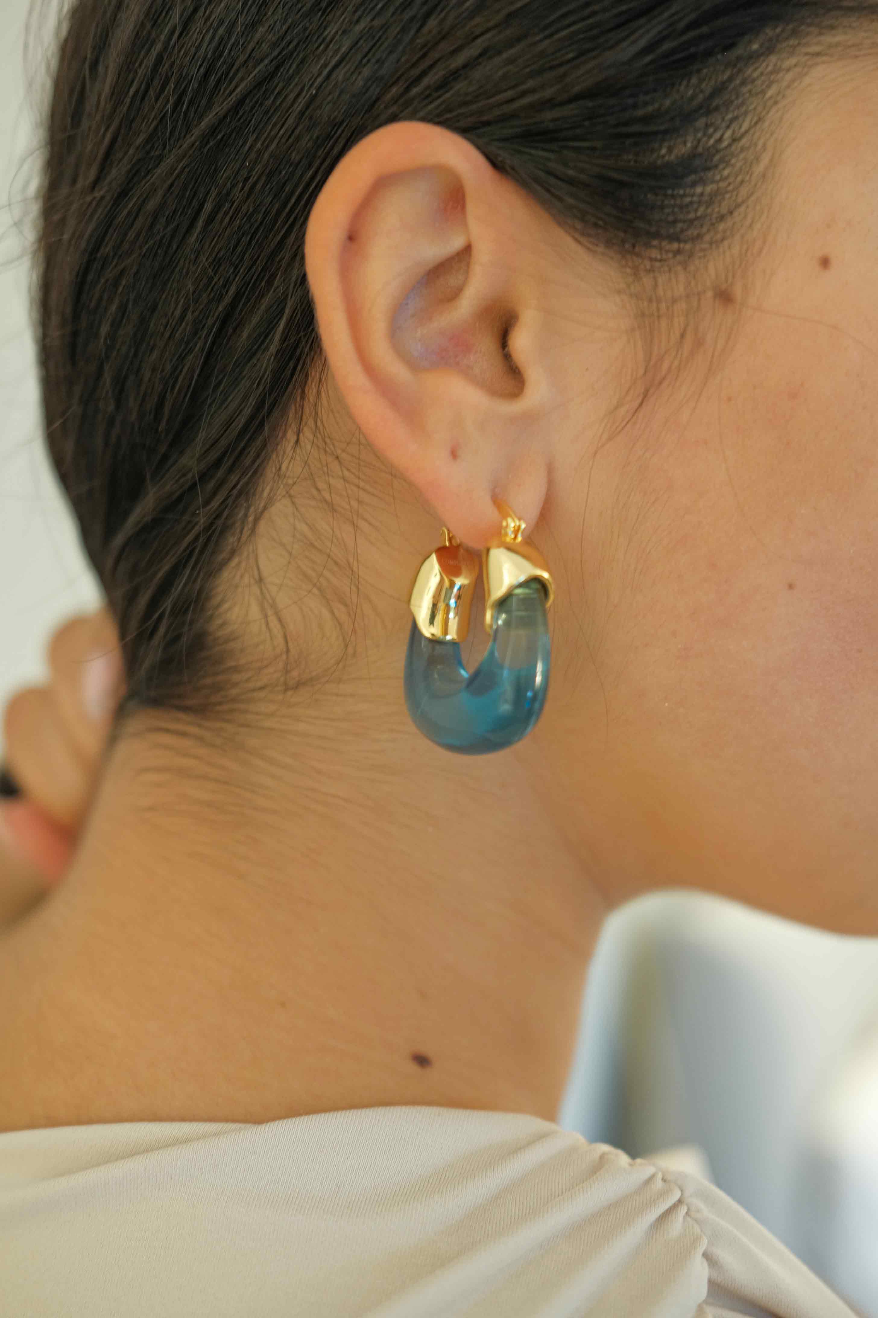 Kira Earrings/Aqua