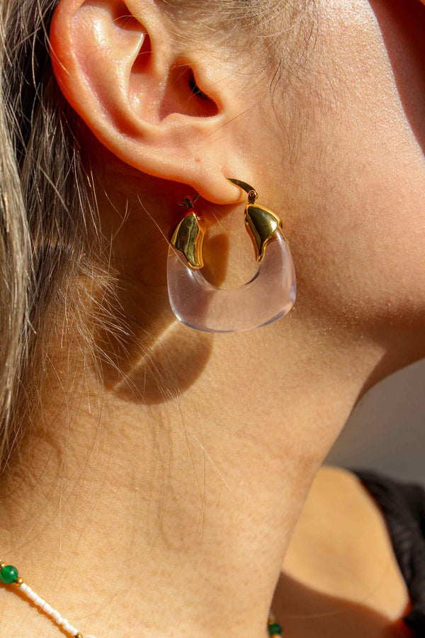 Kira Hoop Earrings/Clear