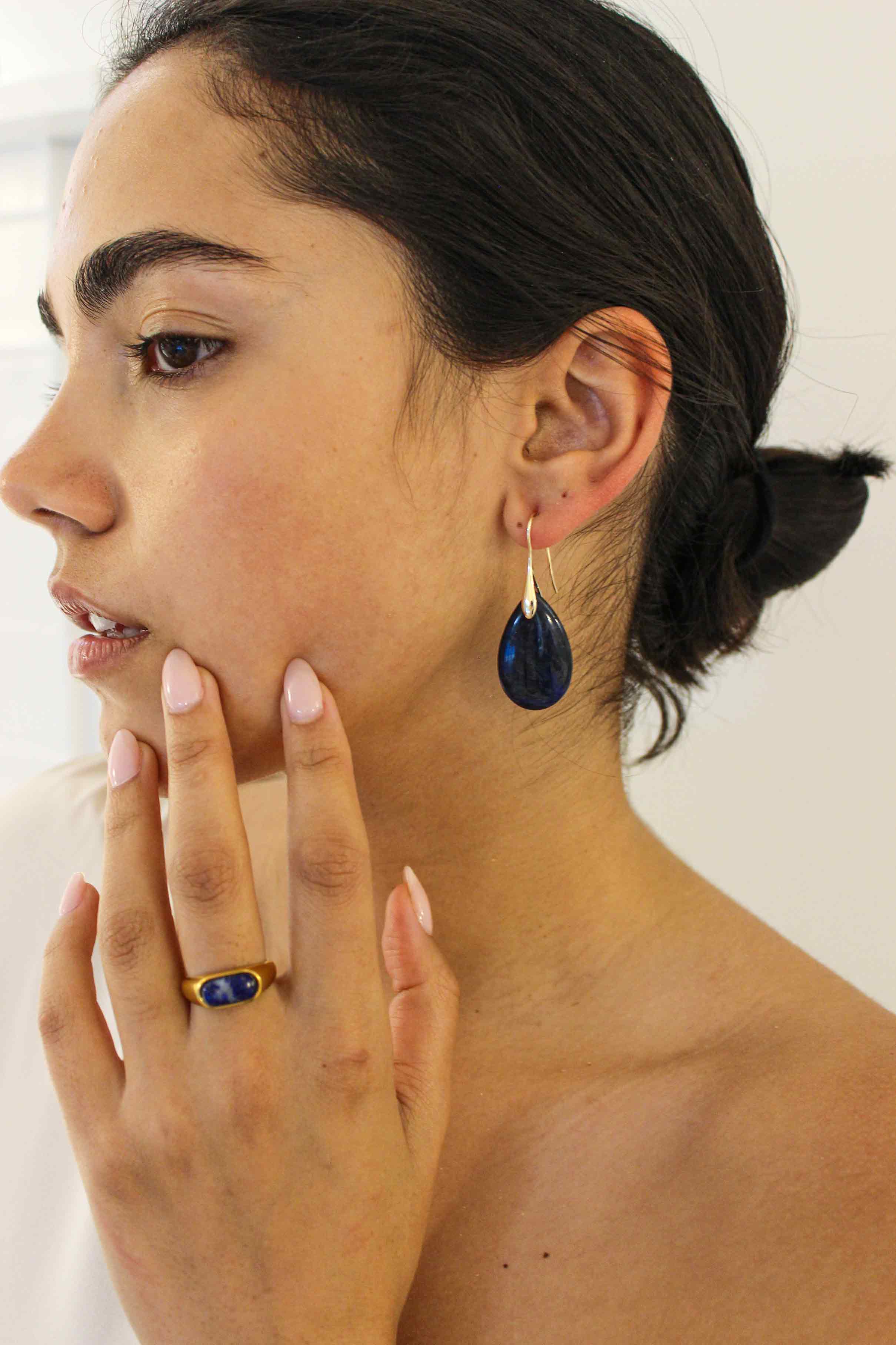 Teardrop Earring/Lapis Lazuli