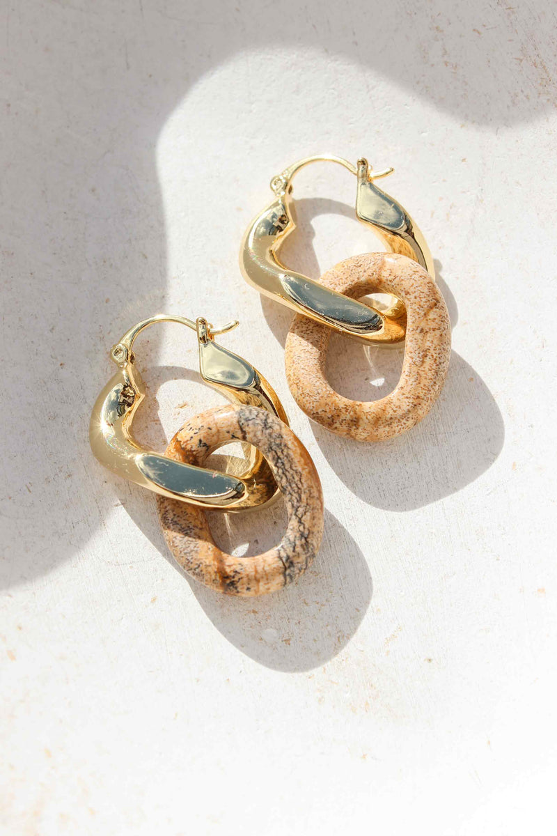 Marsha Earrings/Picture Jasper
