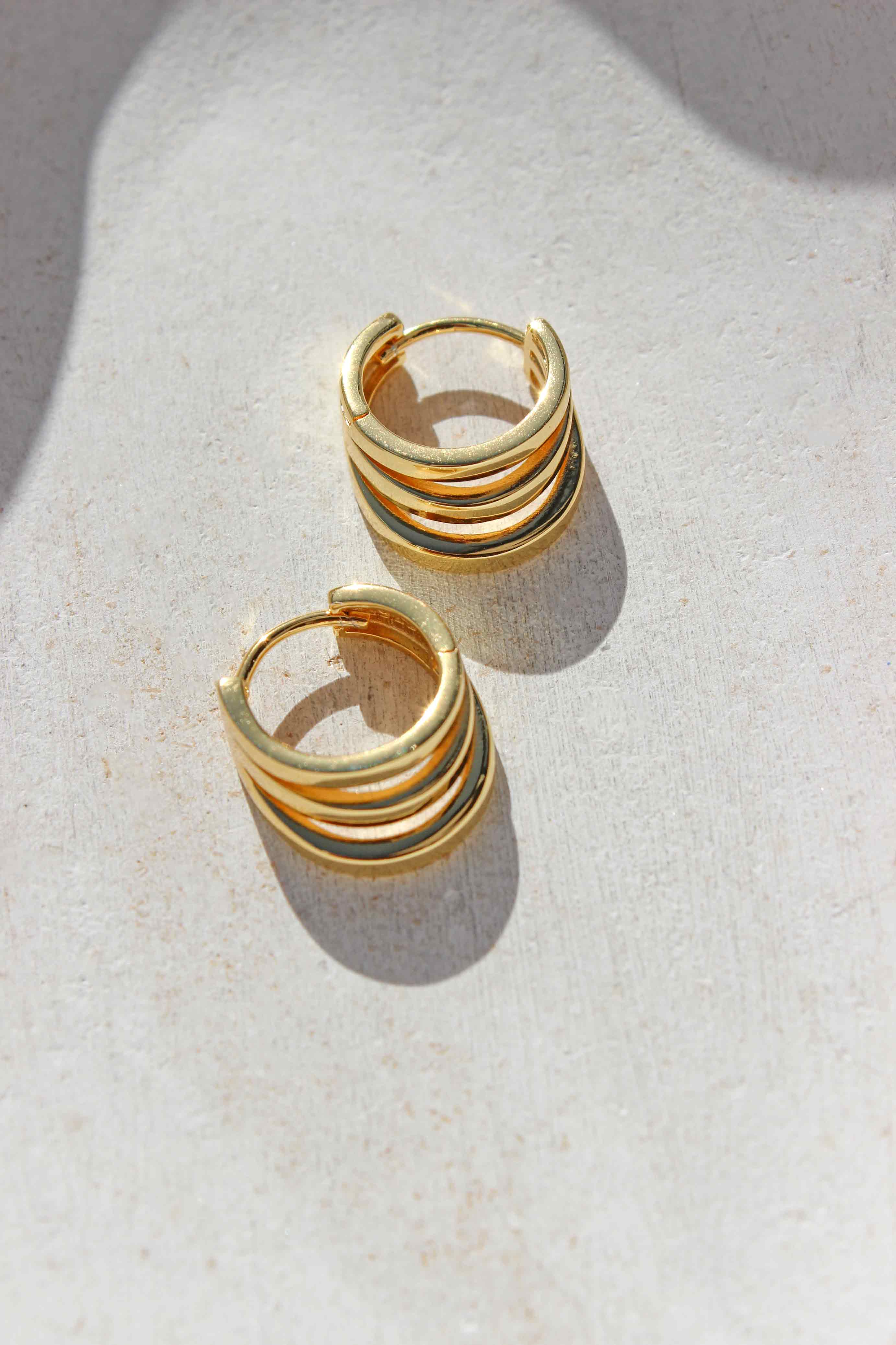 Triple Mini Hoop Earrings