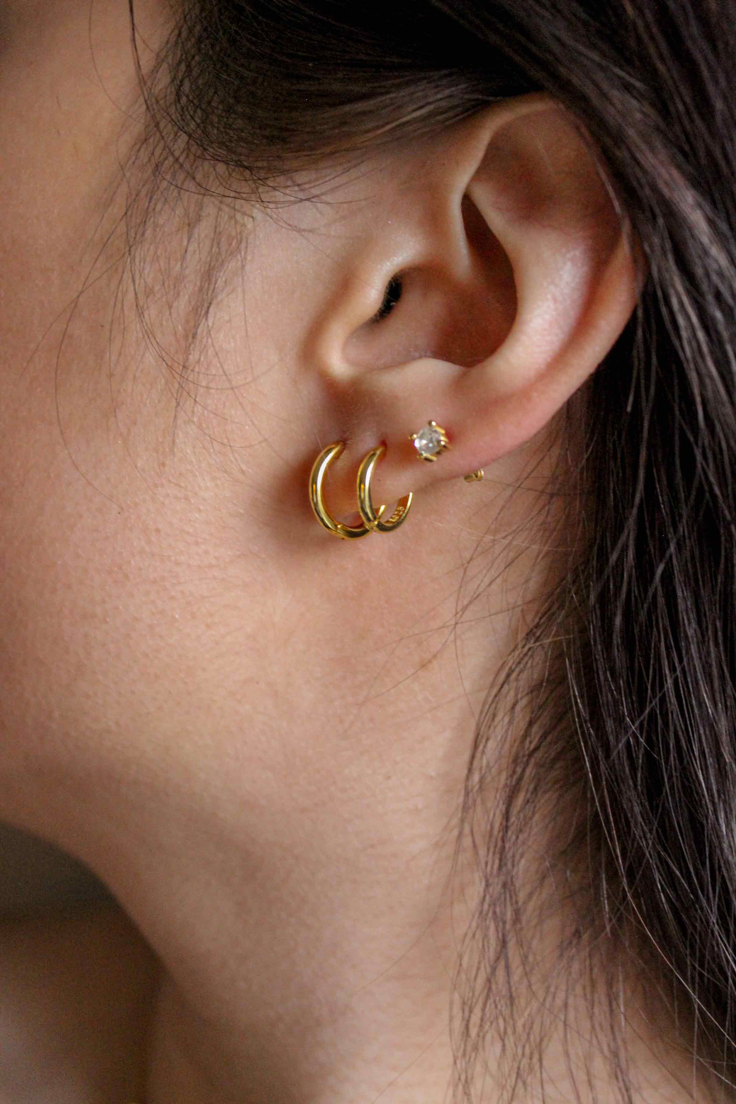 Base Plain Earrings/9mm