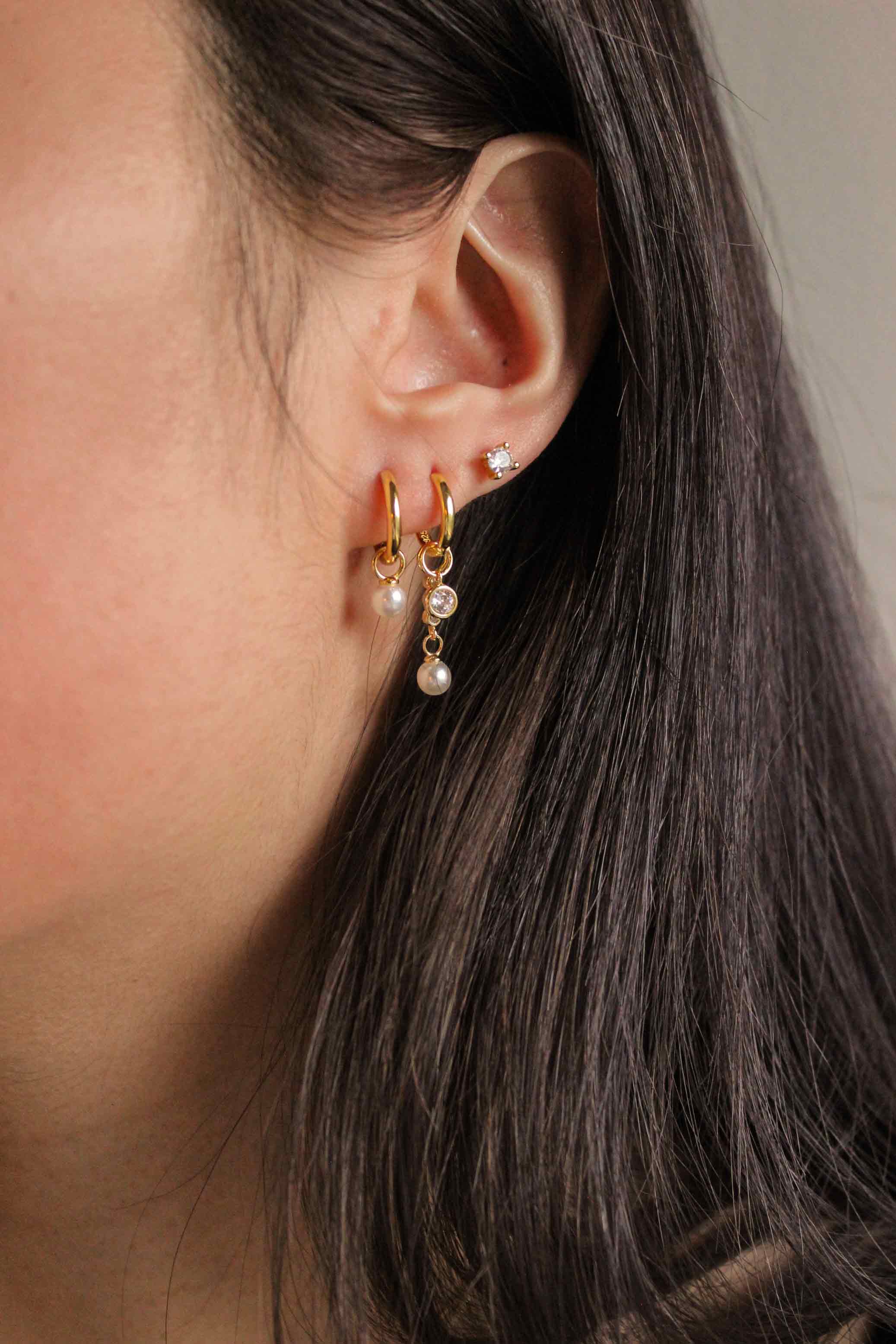 Base Plain Earrings/13mm