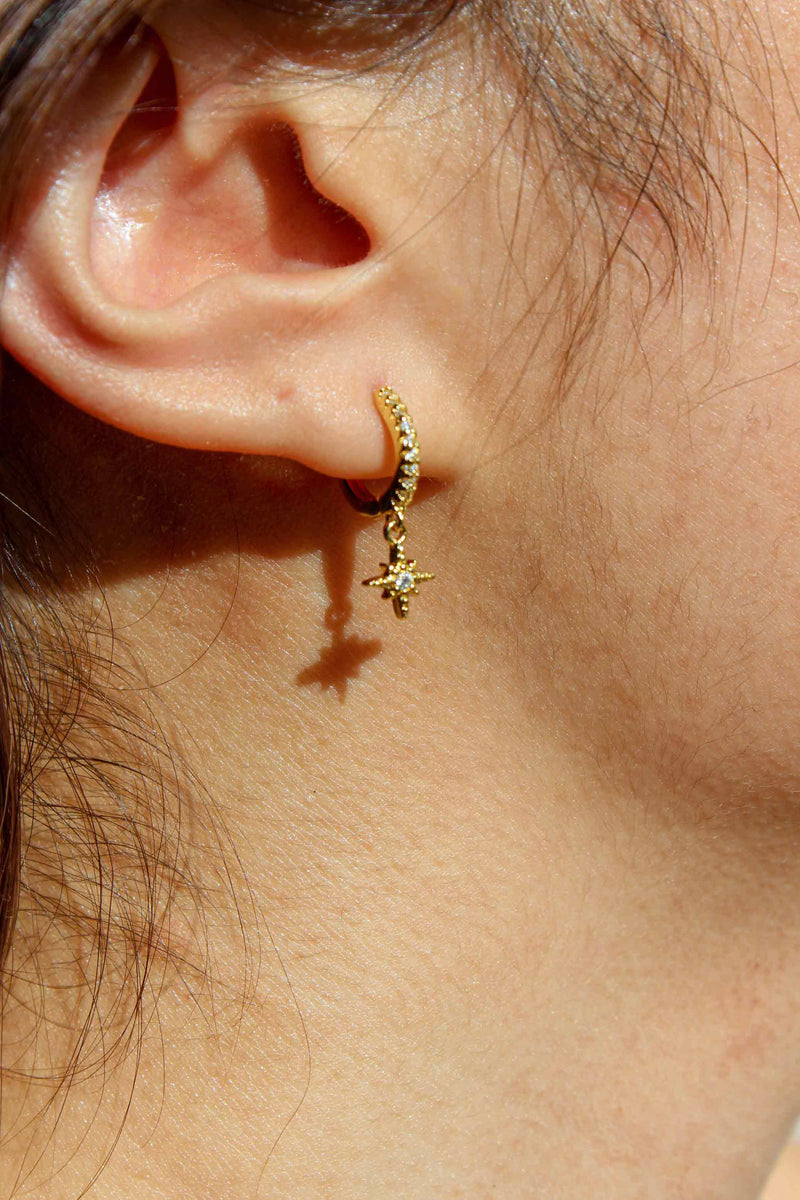 Mini Star Hoop Earrings