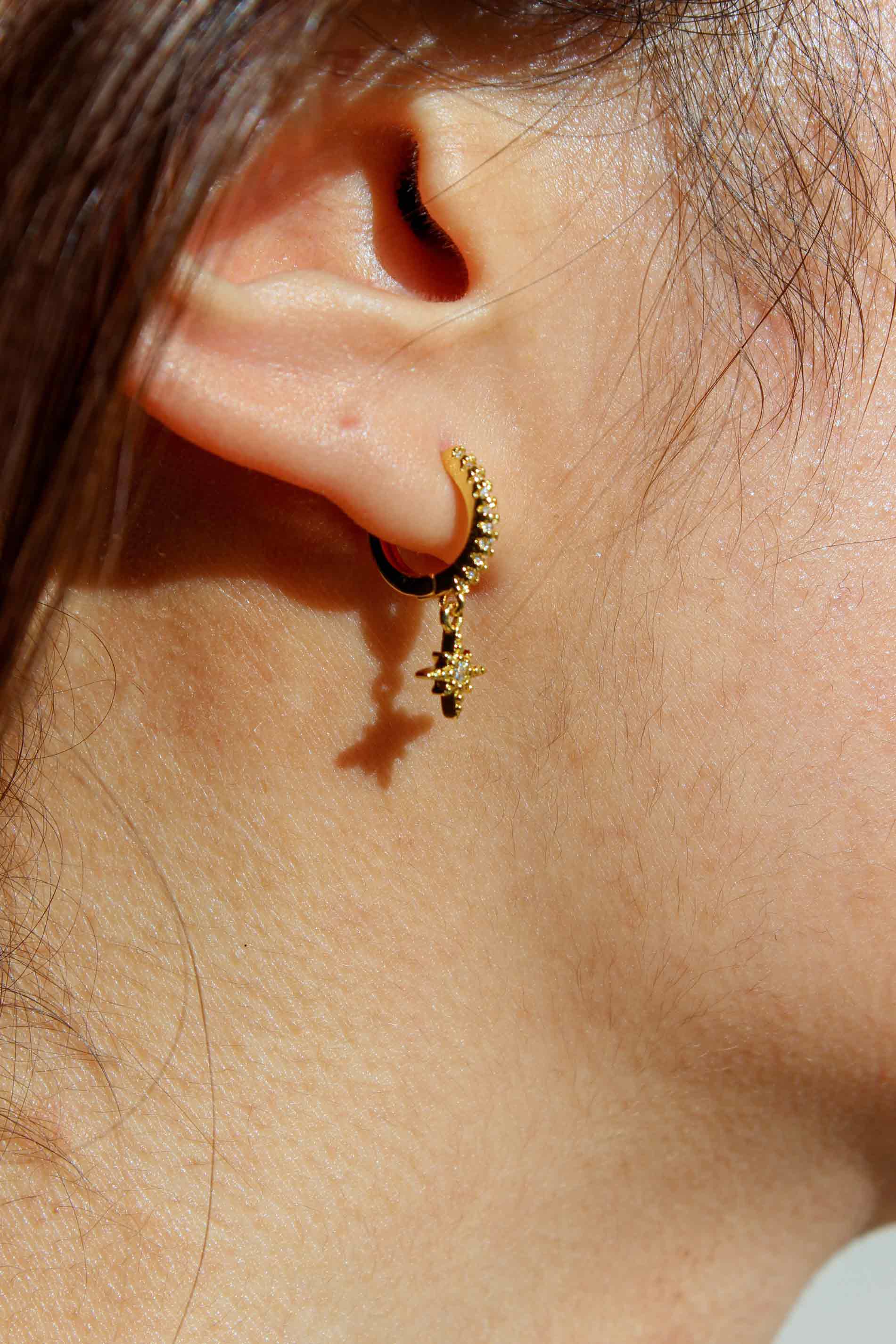 Mini Star Hoop Earrings