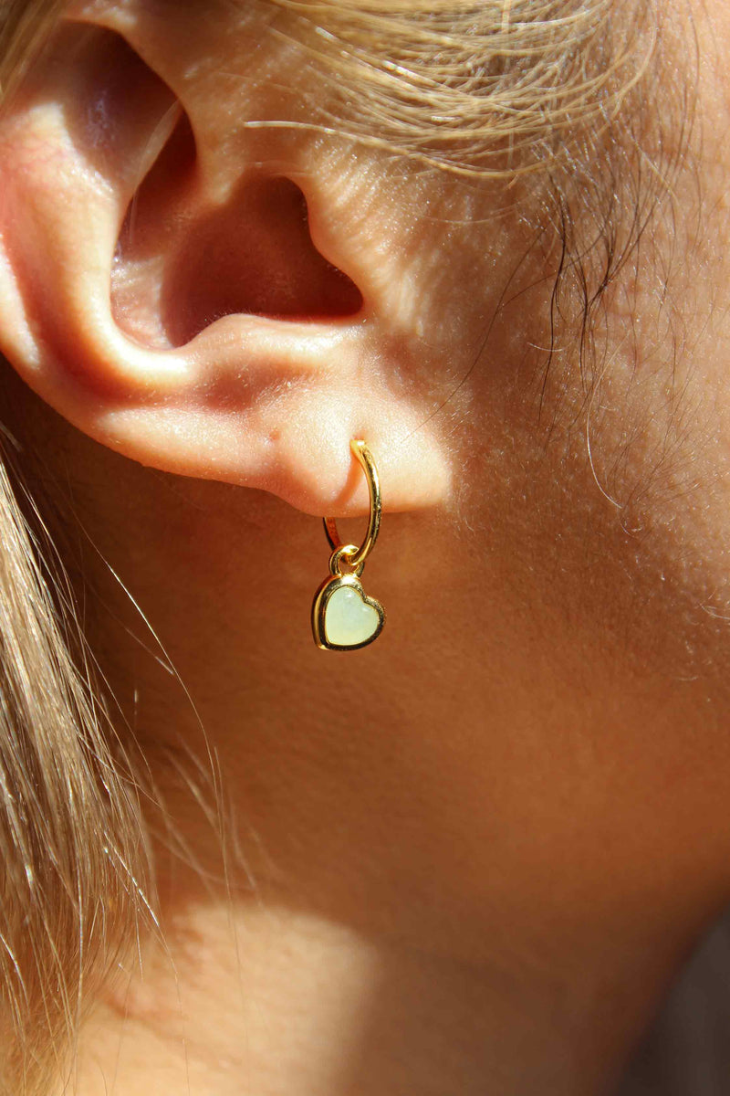 Heartfelt Earrings/Mint