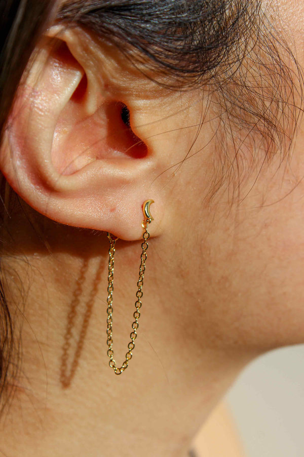 Moon Chain Earrings