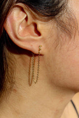 Moon Chain Earrings