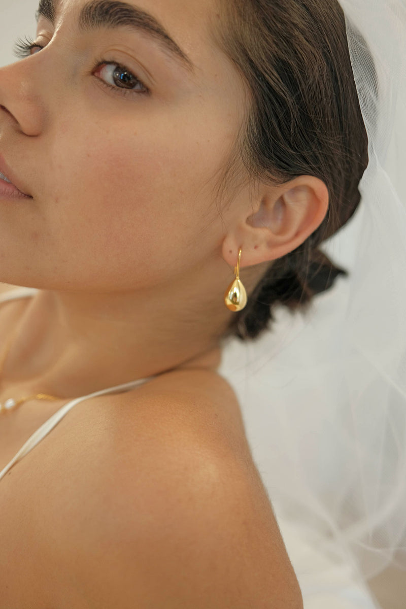 Lustrous Gold Earrings