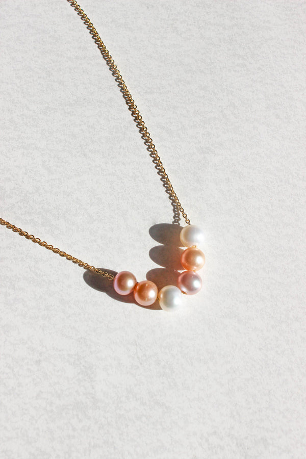 Radiant Sunset Pearl Necklace