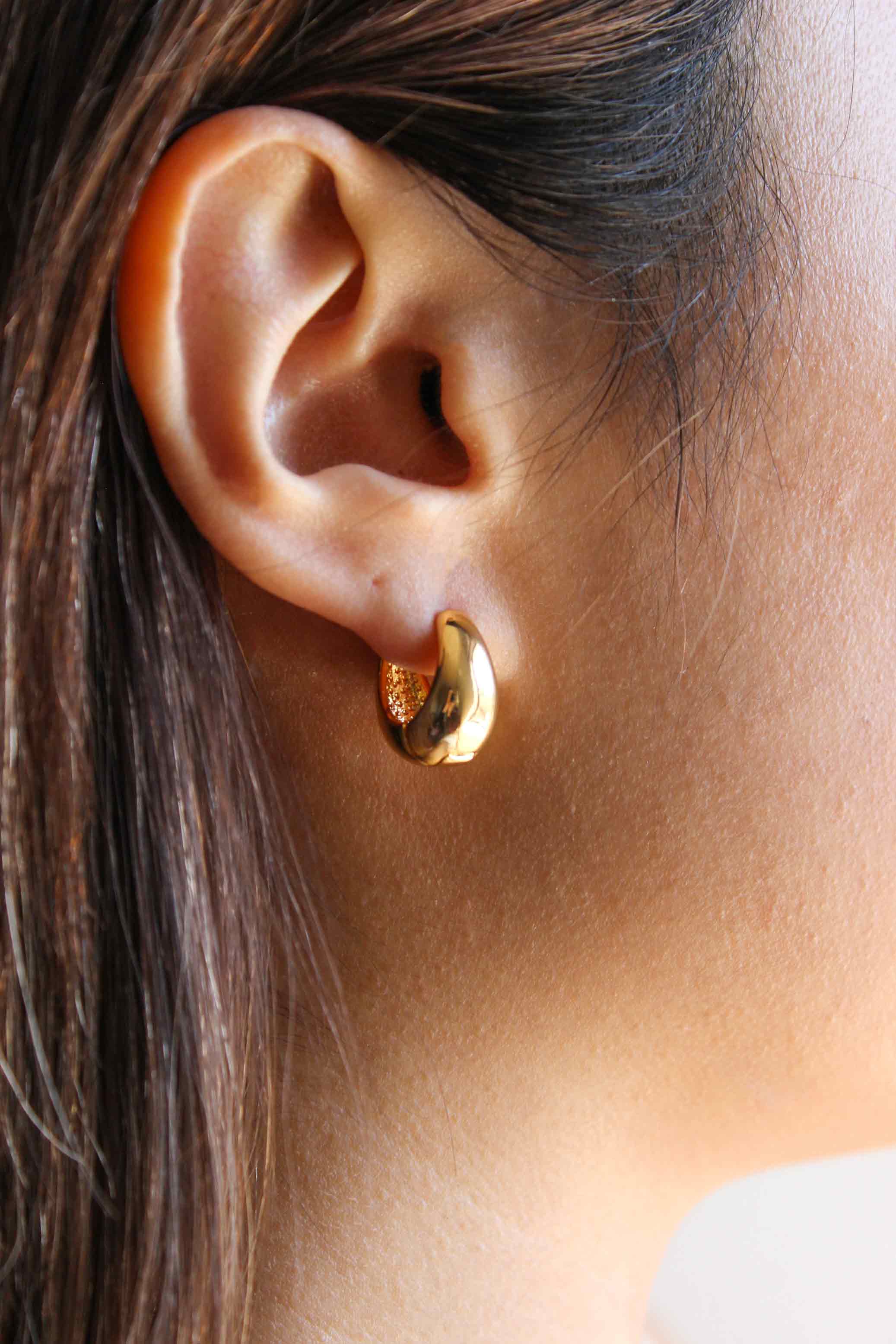 Dome Huggie Earrings