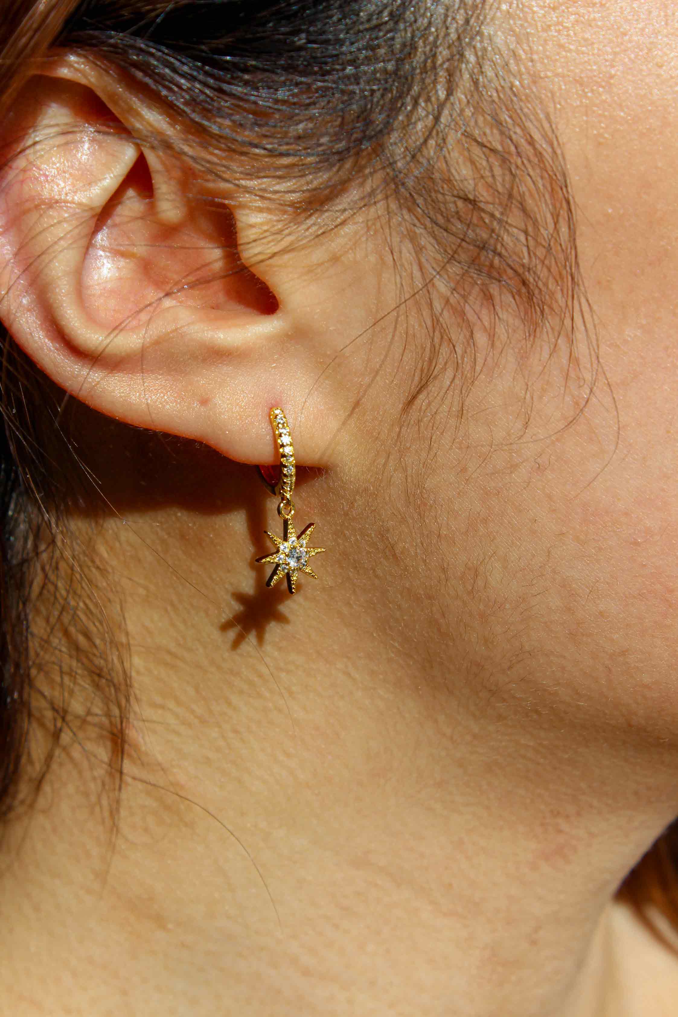 Moon and Star Earrings