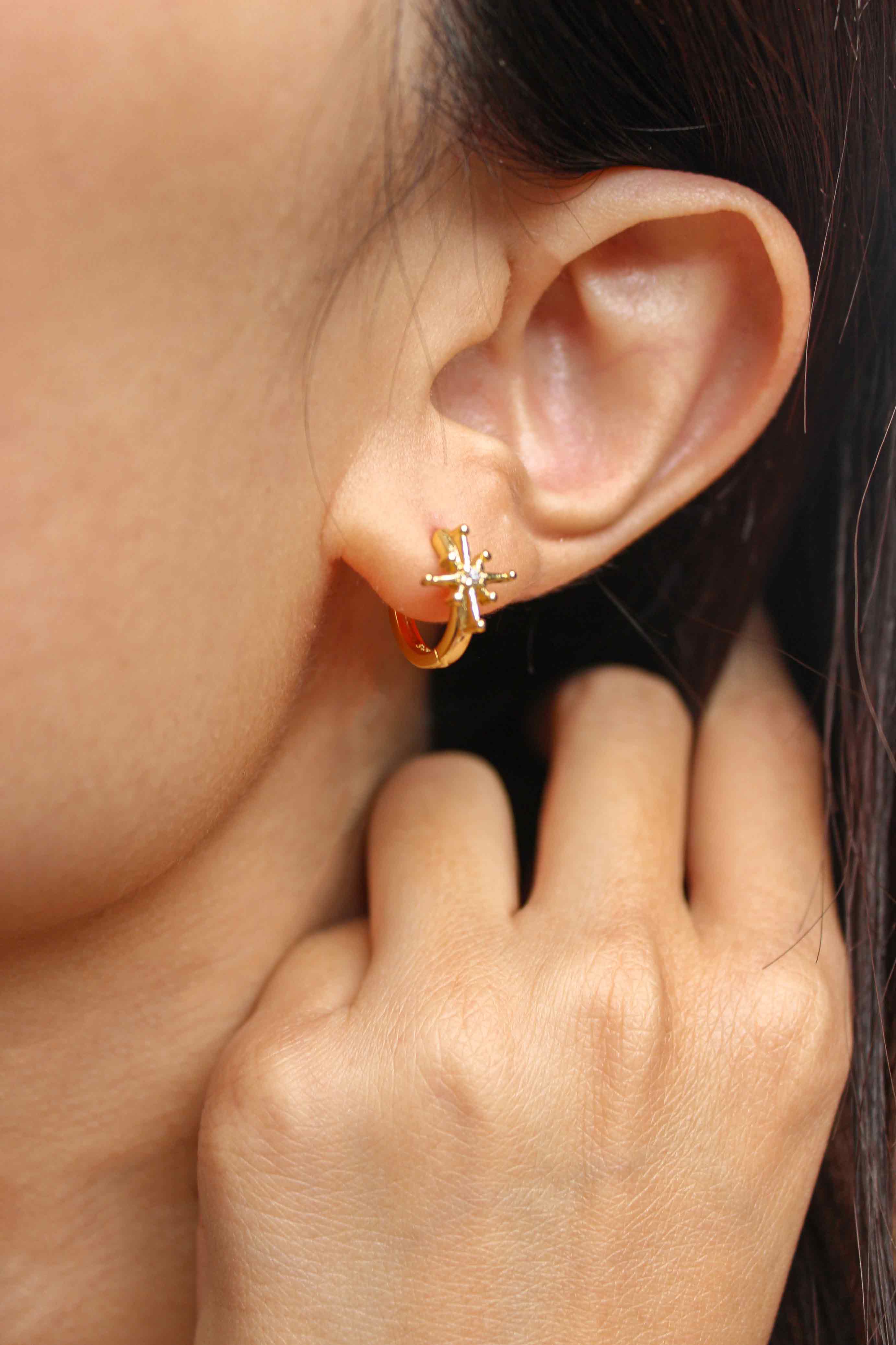 Galactic Star Hoop Earrings