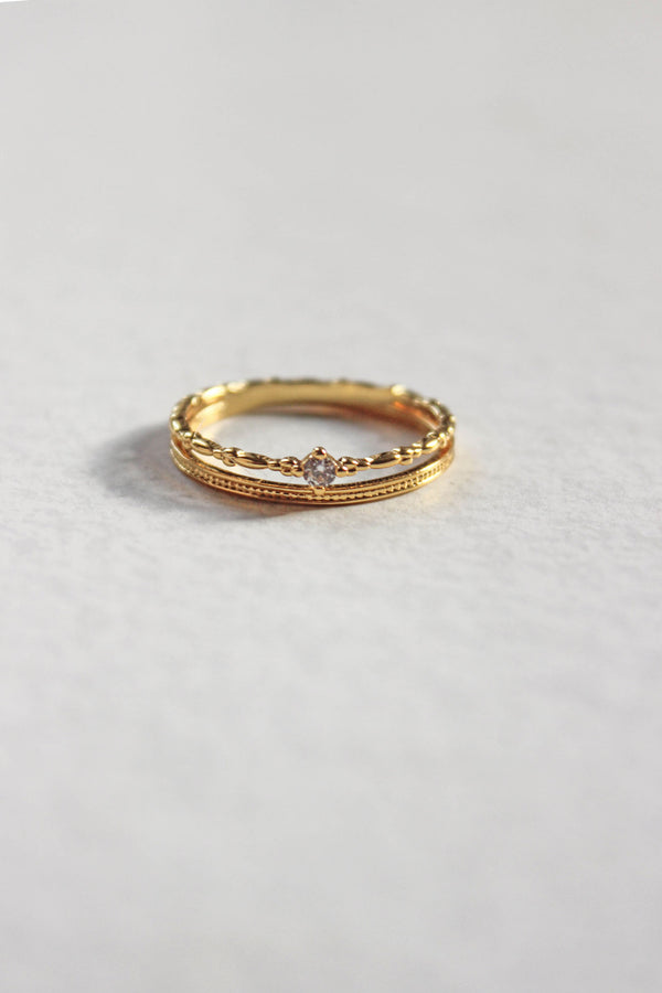 Double Layered Starlit Ring