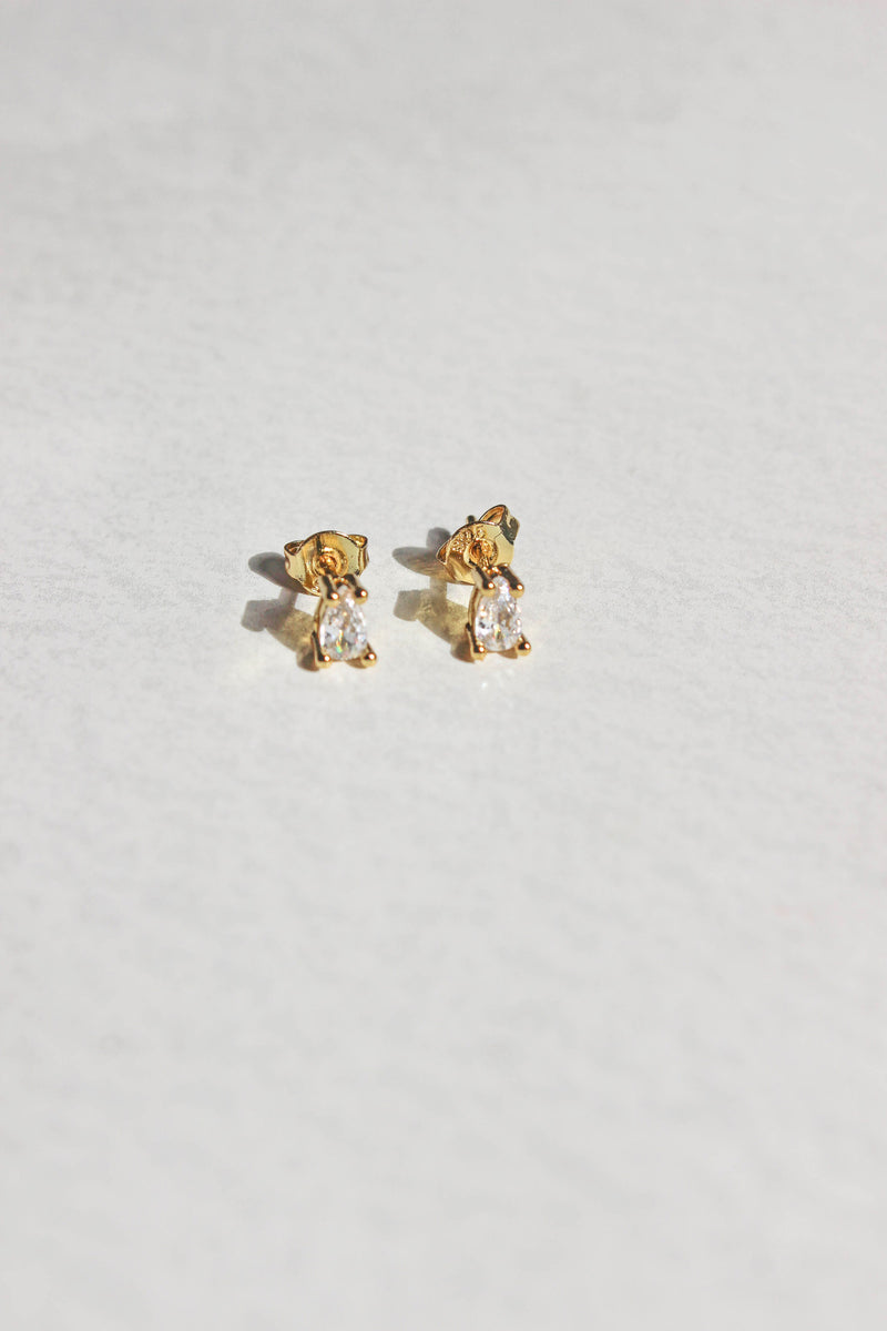 Pear Shaped Stud Earrings