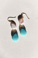 Turquoise Pearl Earrings