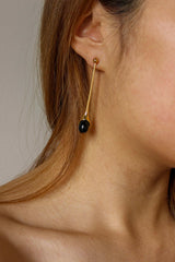 Black Onyx Drop Earrings - Complete. Studio