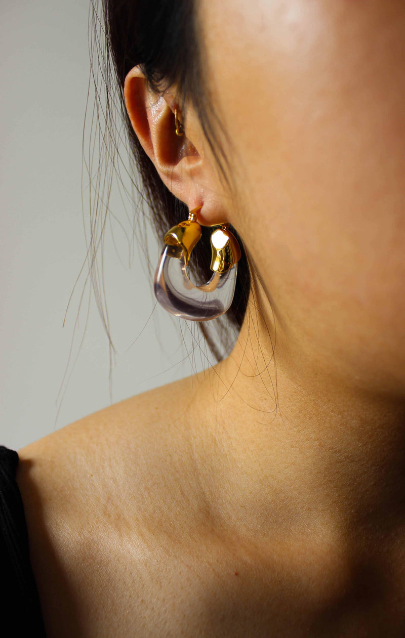 Kira Hoop Earrings/Clear - Complete. Studio