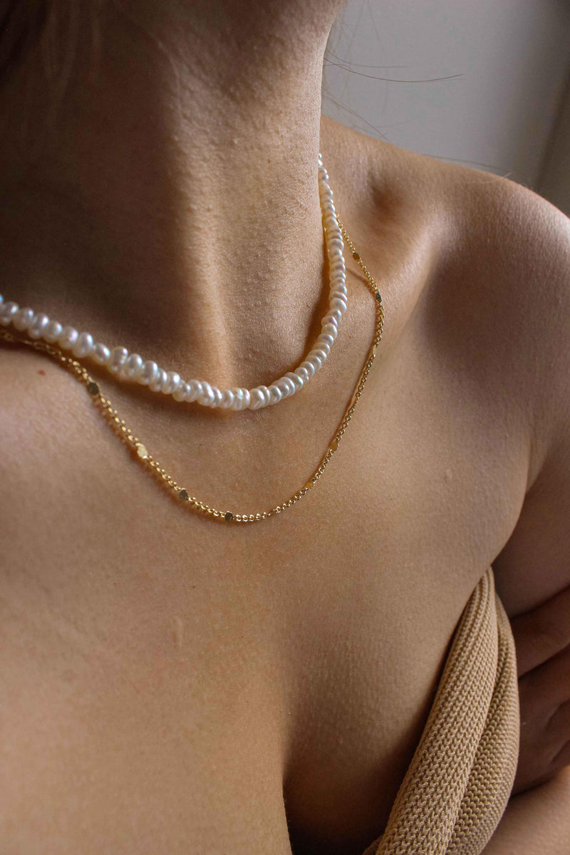Kasey Double Layered Pearl Necklace - Complete. Studio