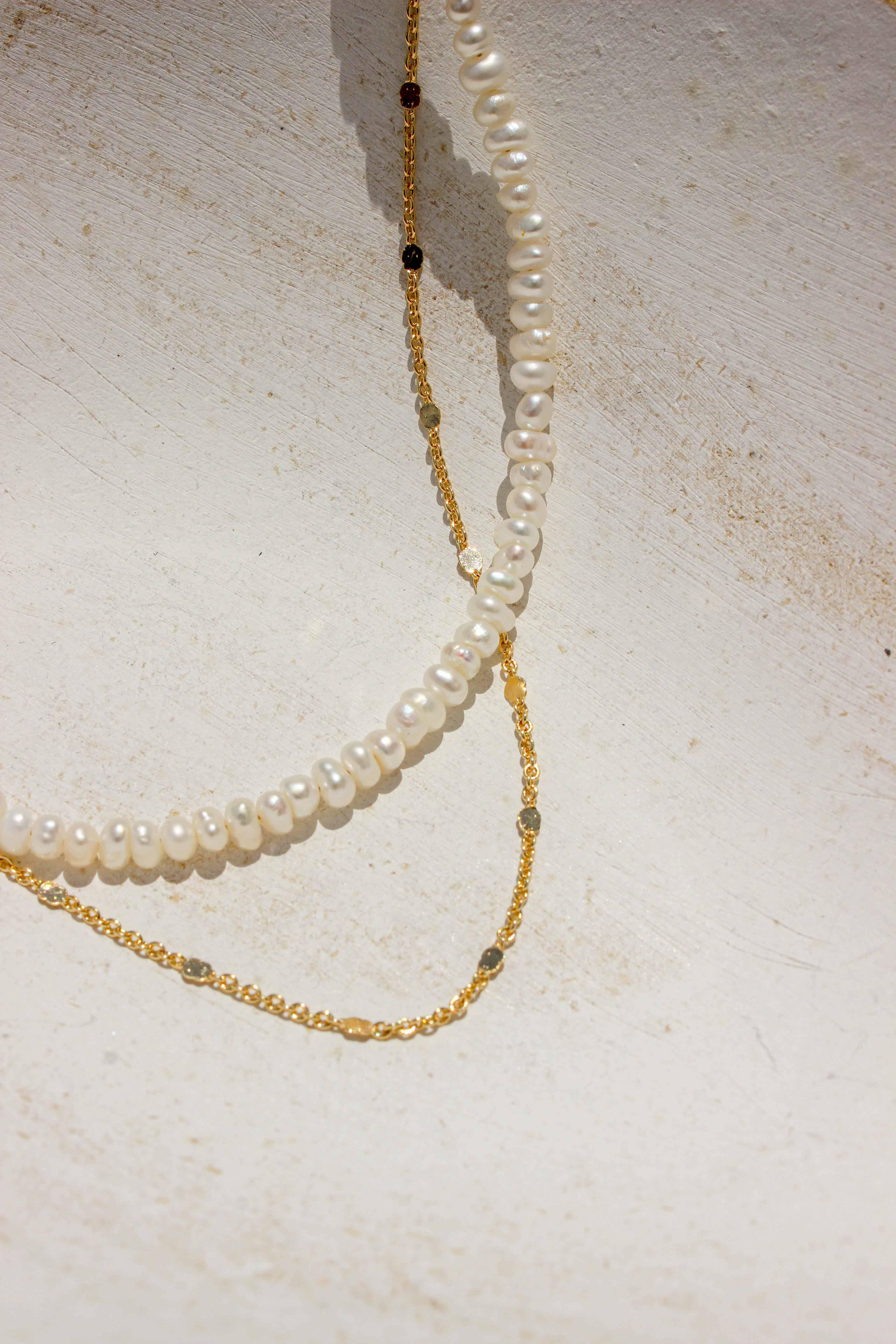 Kasey Double Layered Pearl Necklace - Complete. Studio