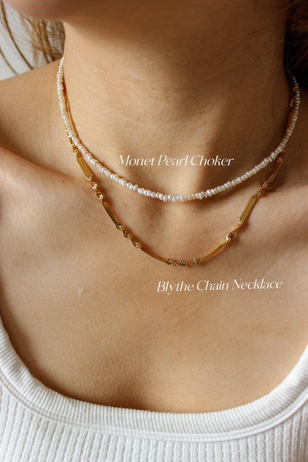 Sunshine Pearl and Chain Necklaces Stack - Complete. Studio