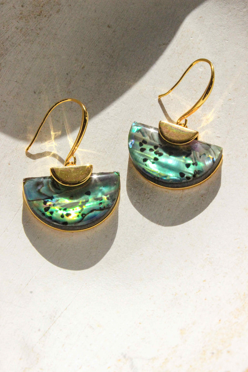Paua Shell Earrings - Complete. Studio