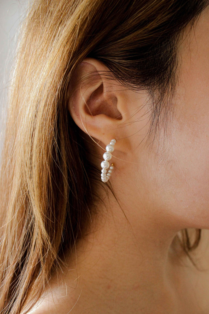 Stella Pearl Hoop Earrings - Complete. Studio