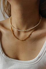 Sunshine Pearl and Chain Necklaces Stack - Complete. Studio