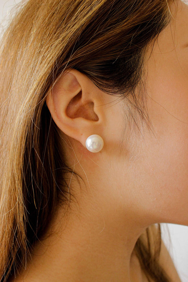 Bridget Pearl Stud Earrings/12mm - Complete. Studio