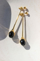 Black Onyx Drop Earrings - Complete. Studio