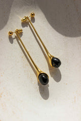 Black Onyx Drop Earrings - Complete. Studio