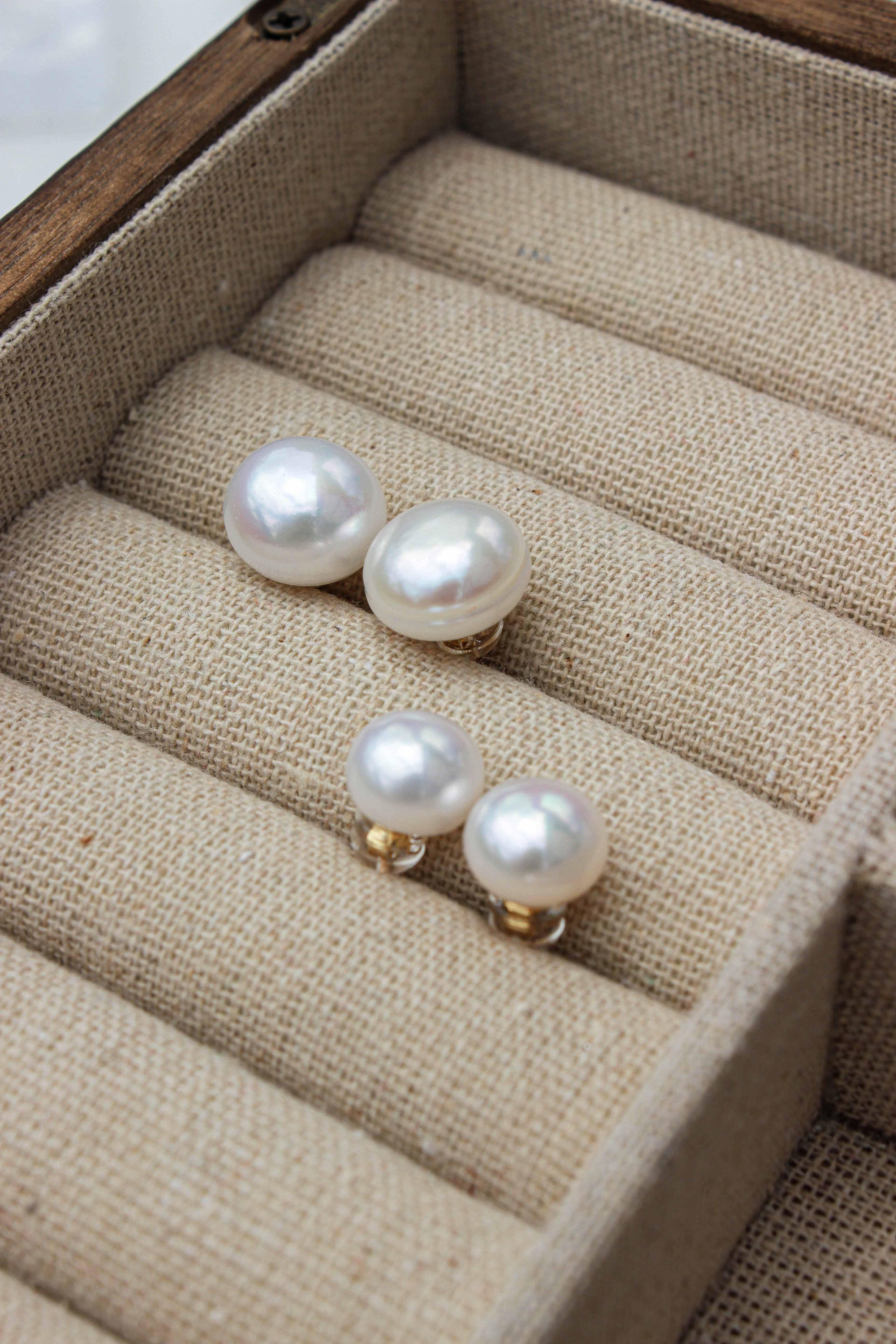 Bridget Pearl Stud Earrings/10mm - Complete. Studio