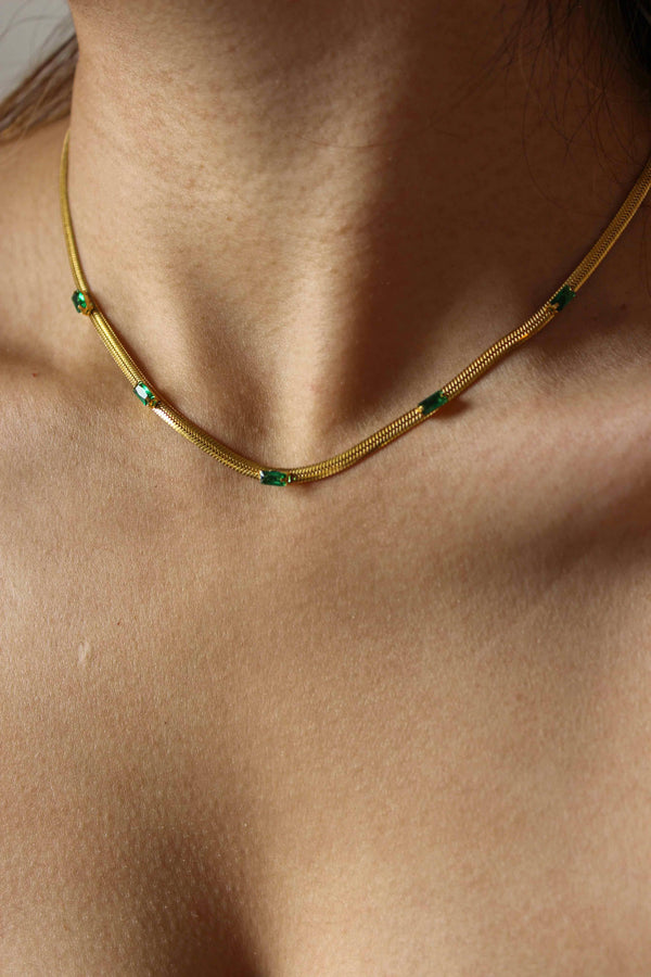 Snake Chain Necklace/Green - Complete. Studio