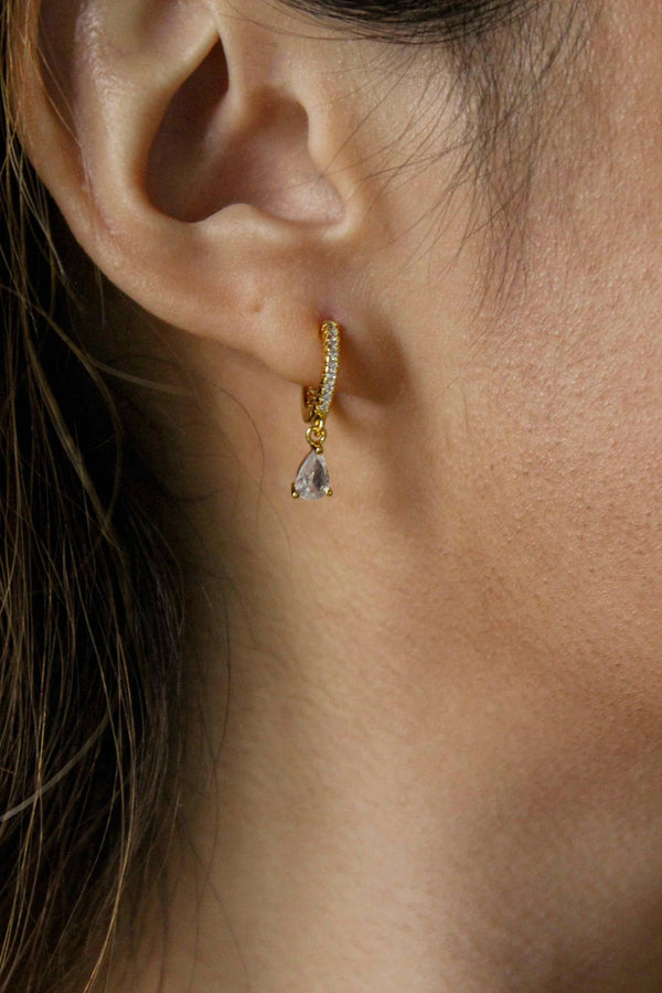 Maeve Earrings/Gold Clear - Complete. Studio